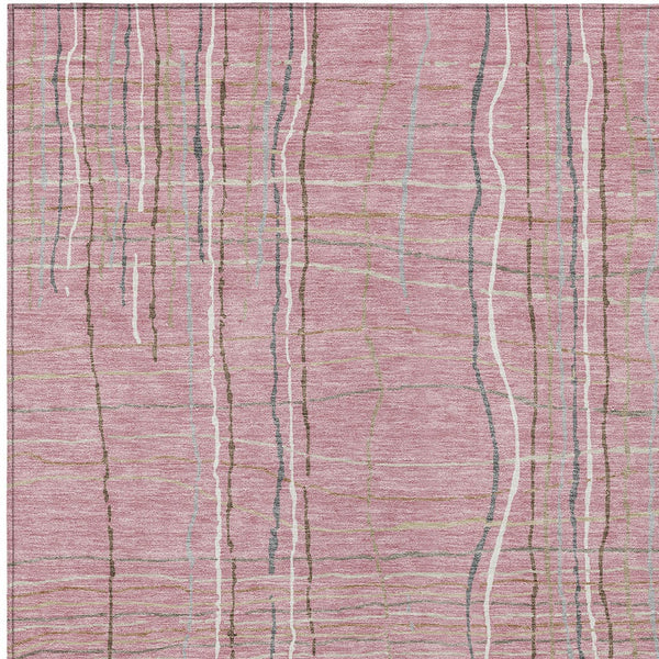 Homeroots 3' Black Ivory And Brown Striped Washable Area Rug For Indoor And Outdoor Spaces, Durable & Stylish 3' X 5' Polyester 597415