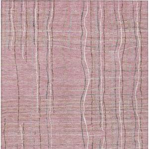 Homeroots 3' Black Ivory And Brown Striped Washable Area Rug For Indoor And Outdoor Spaces, Durable & Stylish 5' X 8' Polyester 597416