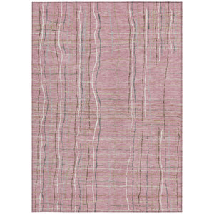 Homeroots 3' Black Ivory And Brown Striped Washable Area Rug For Indoor And Outdoor Spaces, Durable & Stylish 9' X 12' Polyester 597419