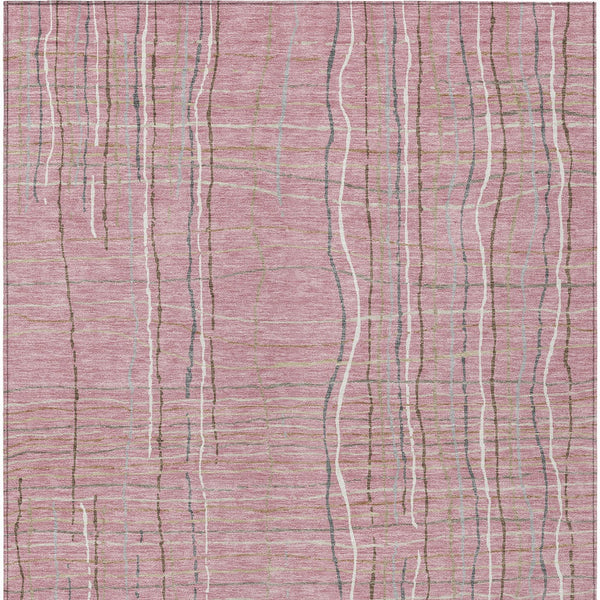 Homeroots 3' Black Ivory And Brown Striped Washable Area Rug For Indoor And Outdoor Spaces, Durable & Stylish 10' X 14' Polyester 597420