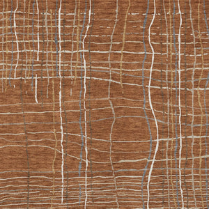 Homeroots 3' Black Ivory And Brown Striped Washable Area Rug For Indoor And Outdoor Spaces, Durable & Stylish 5' X 8' Polyester 597422