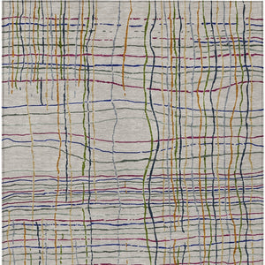 Homeroots 3' Black Ivory And Brown Striped Washable Area Rug For Indoor And Outdoor Spaces, Durable & Stylish 3' X 5' Polyester 597427