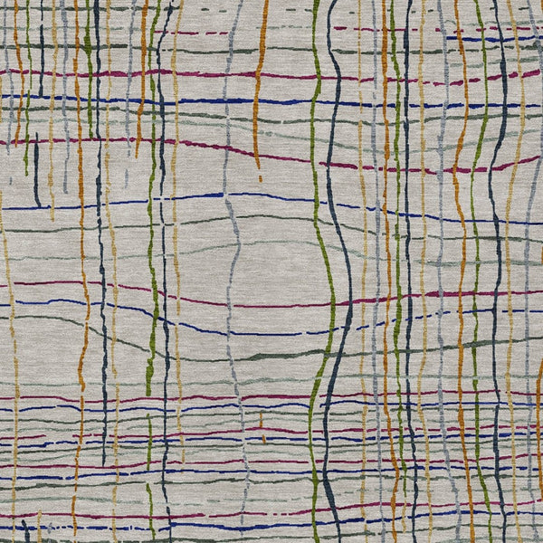 Homeroots 3' Black Ivory And Brown Striped Washable Area Rug For Indoor And Outdoor Spaces, Durable & Stylish 10' X 14' Polyester 597432