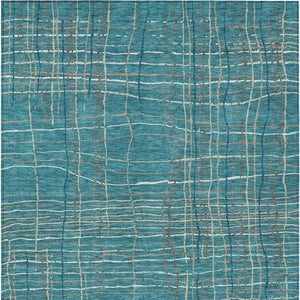 Homeroots 3' Black Ivory And Brown Striped Washable Area Rug For Indoor And Outdoor Spaces, Durable & Stylish 5' X 8' Polyester 597434