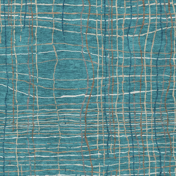 Homeroots 3' Black Ivory And Brown Striped Washable Area Rug For Indoor And Outdoor Spaces, Durable & Stylish 9' X 12' Polyester 597437