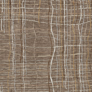 Homeroots 3' Black Ivory And Brown Striped Washable Area Rug For Indoor And Outdoor Spaces, Durable & Stylish 3' X 5' Polyester 597439