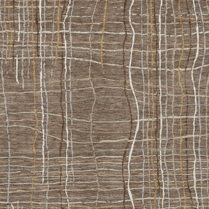 Homeroots 3' Black Ivory And Brown Striped Washable Area Rug For Indoor And Outdoor Spaces, Durable & Stylish 9' X 12' Polyester 597443