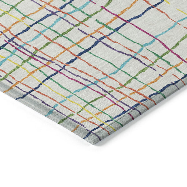 Homeroots 3' Black Ivory And Brown Striped Washable Area Rug For Indoor And Outdoor Spaces, Durable & Stylish 3' X 5' Polyester 597445