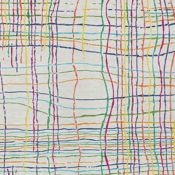 Homeroots 3' Black Ivory And Brown Striped Washable Area Rug For Indoor And Outdoor Spaces, Durable & Stylish 3' X 5' Polyester 597445