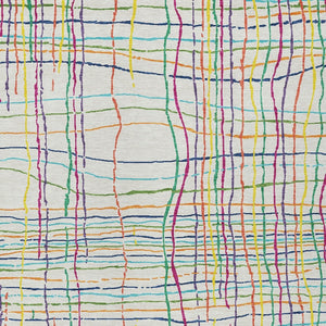 Homeroots 3' Black Ivory And Brown Striped Washable Area Rug For Indoor And Outdoor Spaces, Durable & Stylish 8' X 10' Polyester 597448