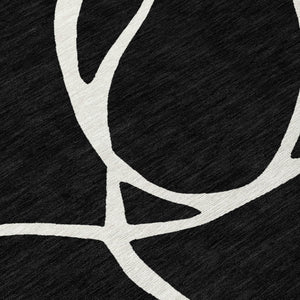 Homeroots 3' Artichoke Green Abstract Washable Area Rug - Perfect For Indoor And Outdoor Spaces, Easy Care 5' X 8' Polyester 597458