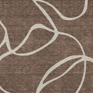 Homeroots 3' Artichoke Green Abstract Washable Area Rug - Perfect For Indoor And Outdoor Spaces, Easy Care 9' X 12' Polyester 597467