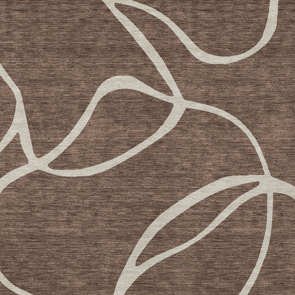 Homeroots 3' Artichoke Green Abstract Washable Area Rug - Perfect For Indoor And Outdoor Spaces, Easy Care 9' X 12' Polyester 597467