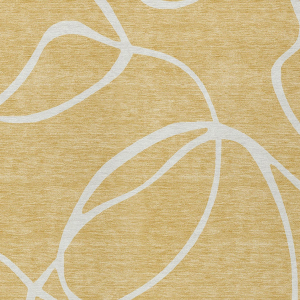 Homeroots 3' Artichoke Green Abstract Washable Area Rug - Perfect For Indoor And Outdoor Spaces, Easy Care 9' X 12' Polyester 597479