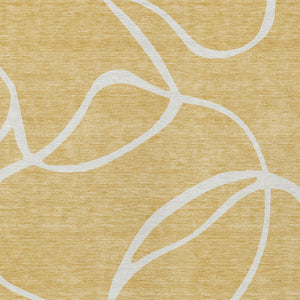 Homeroots 3' Artichoke Green Abstract Washable Area Rug - Perfect For Indoor And Outdoor Spaces, Easy Care 10' X 14' Polyester 597480