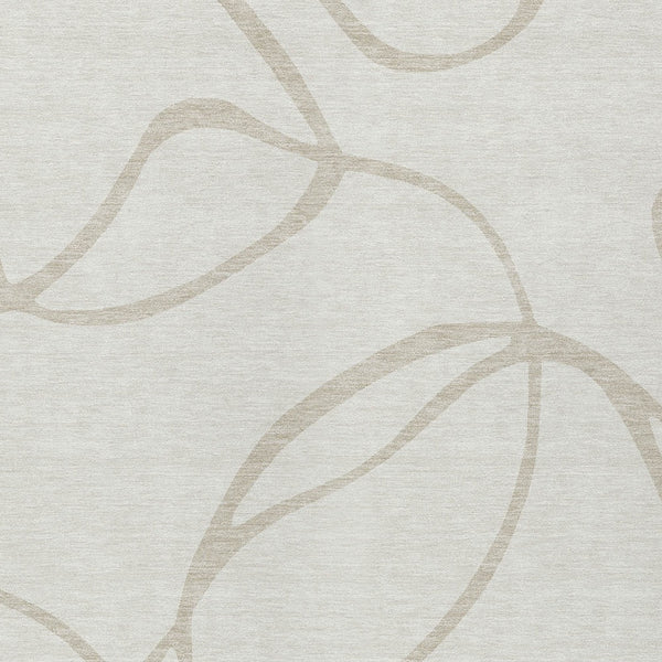 Homeroots 3' Artichoke Green Abstract Washable Area Rug - Perfect For Indoor And Outdoor Spaces, Easy Care 5' X 8' Polyester 597488