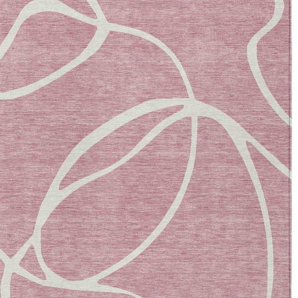 Homeroots 3' Artichoke Green Abstract Washable Area Rug - Perfect For Indoor And Outdoor Spaces, Easy Care 3' X 5' Polyester 597499