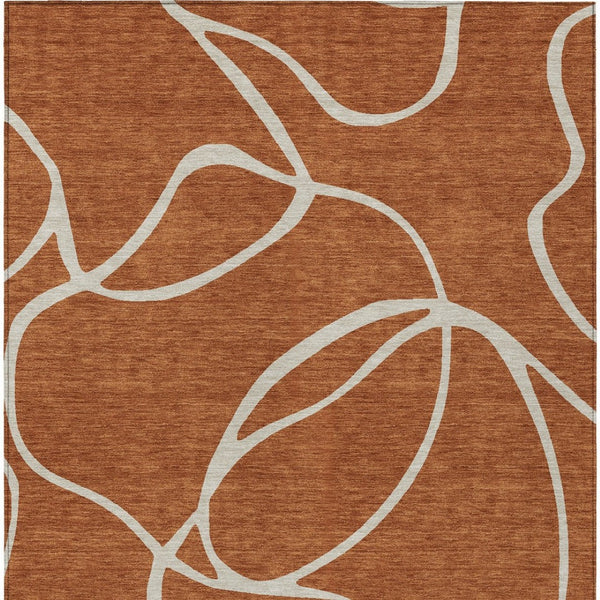 Homeroots 3' Artichoke Green Abstract Washable Area Rug - Perfect For Indoor And Outdoor Spaces, Easy Care 3' X 5' Polyester 597505