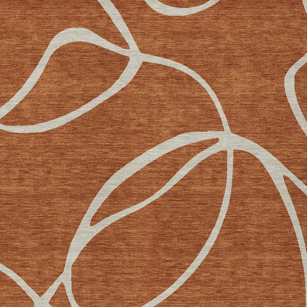 Homeroots 3' Artichoke Green Abstract Washable Area Rug - Perfect For Indoor And Outdoor Spaces, Easy Care 8' X 10' Polyester 597508