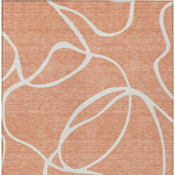 Homeroots 3' Artichoke Green Abstract Washable Area Rug - Perfect For Indoor And Outdoor Spaces, Easy Care 5' X 8' Polyester 597518