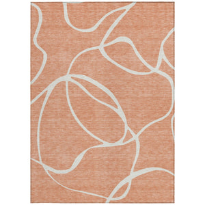Homeroots 3' Artichoke Green Abstract Washable Area Rug - Perfect For Indoor And Outdoor Spaces, Easy Care 10' X 14' Polyester 597522