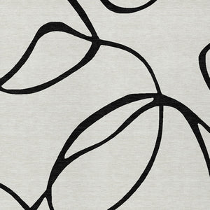 Homeroots 3' Artichoke Green Abstract Washable Area Rug - Perfect For Indoor And Outdoor Spaces, Easy Care 9' X 12' Polyester 597533