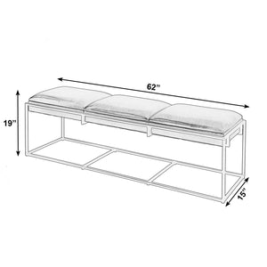 Butler Specialty Butler Kane 62" W Leather & Iron Accent Bench – Rustic Elegance For Home & Commercial Spaces Brown,Black Iron,Leather,Engineered Wood 5975344-butler