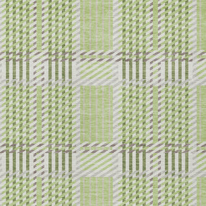 Homeroots 3' Artichoke Green Gray Brown Plaid Washable Area Rug For Indoor Outdoor Spaces, Durable & Stylish 8' X 10' Polyester 597538