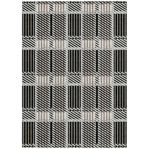 Homeroots 3' Artichoke Green Gray Brown Plaid Washable Area Rug For Indoor Outdoor Spaces, Durable & Stylish 3' X 5' Polyester 597541