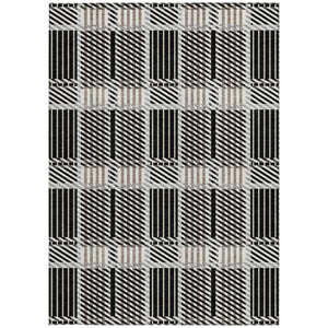 Homeroots 3' Artichoke Green Gray Brown Plaid Washable Area Rug For Indoor Outdoor Spaces, Durable & Stylish 5' X 8' Polyester 597542