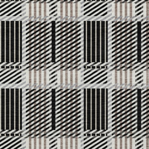 Homeroots 3' Artichoke Green Gray Brown Plaid Washable Area Rug For Indoor Outdoor Spaces, Durable & Stylish 5' X 8' Polyester 597542