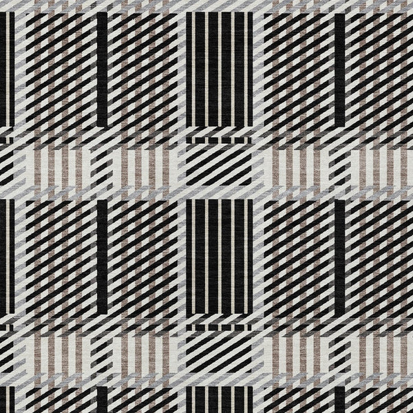 Homeroots 3' Artichoke Green Gray Brown Plaid Washable Area Rug For Indoor Outdoor Spaces, Durable & Stylish 8' X 10' Polyester 597544