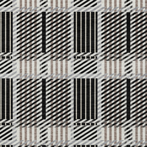 Homeroots 3' Artichoke Green Gray Brown Plaid Washable Area Rug For Indoor Outdoor Spaces, Durable & Stylish 9' X 12' Polyester 597545