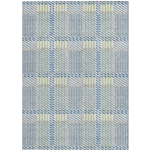 Homeroots 3' Artichoke Green Gray Brown Plaid Washable Area Rug For Indoor Outdoor Spaces, Durable & Stylish 9' X 12' Polyester 597551