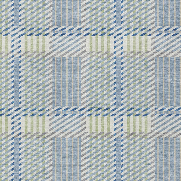 Homeroots 3' Artichoke Green Gray Brown Plaid Washable Area Rug For Indoor Outdoor Spaces, Durable & Stylish 9' X 12' Polyester 597551