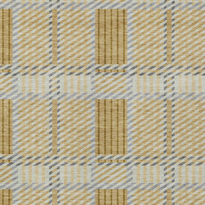 Homeroots 3' Artichoke Green Gray Brown Plaid Washable Area Rug For Indoor Outdoor Spaces, Durable & Stylish 10' X 14' Polyester 597558