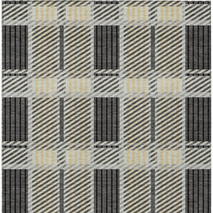 Homeroots 3' Artichoke Green Gray Brown Plaid Washable Area Rug For Indoor Outdoor Spaces, Durable & Stylish 8' X 10' Polyester 597562