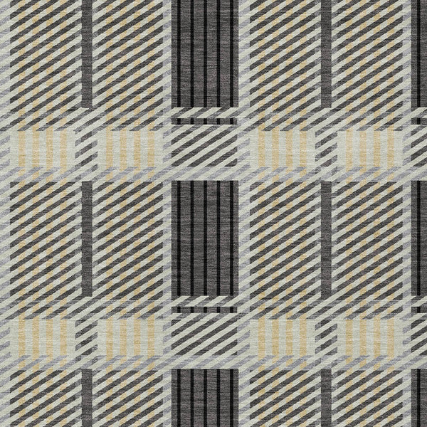 Homeroots 3' Artichoke Green Gray Brown Plaid Washable Area Rug For Indoor Outdoor Spaces, Durable & Stylish 10' X 14' Polyester 597564