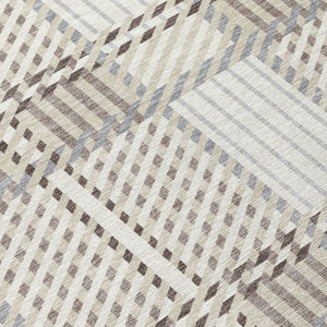 Homeroots 3' Artichoke Green Gray Brown Plaid Washable Area Rug For Indoor Outdoor Spaces, Durable & Stylish 5' X 8' Polyester 597566