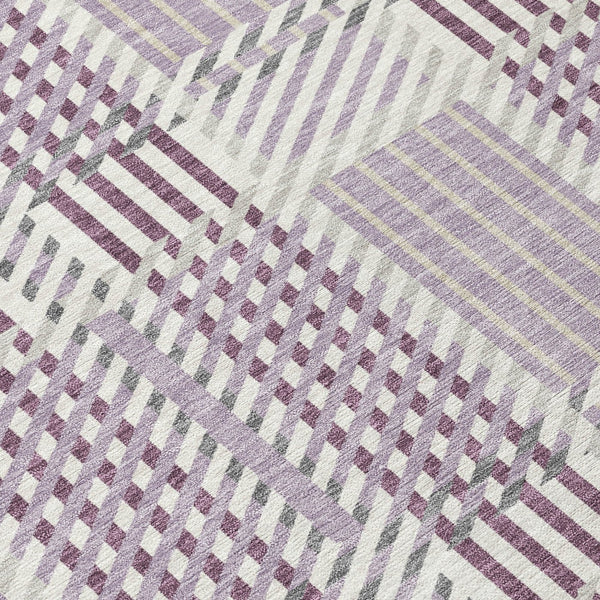 Homeroots 3' Artichoke Green Gray Brown Plaid Washable Area Rug For Indoor Outdoor Spaces, Durable & Stylish 8' Round Polyester 597573