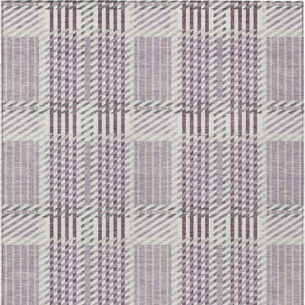 Homeroots 3' Artichoke Green Gray Brown Plaid Washable Area Rug For Indoor Outdoor Spaces, Durable & Stylish 8' X 10' Polyester 597574