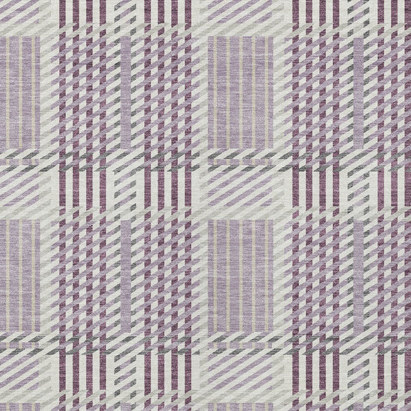 Homeroots 3' Artichoke Green Gray Brown Plaid Washable Area Rug For Indoor Outdoor Spaces, Durable & Stylish 8' X 10' Polyester 597574