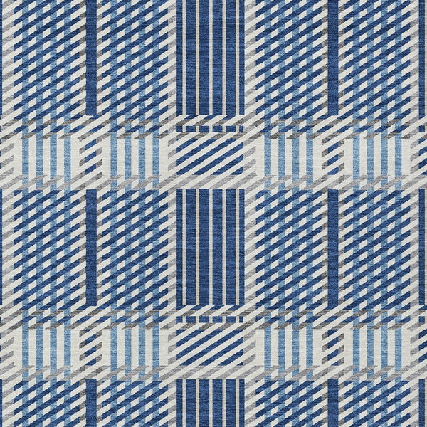 Homeroots 3' Artichoke Green Gray Brown Plaid Washable Area Rug For Indoor Outdoor Spaces, Durable & Stylish 3' X 5' Polyester 597577