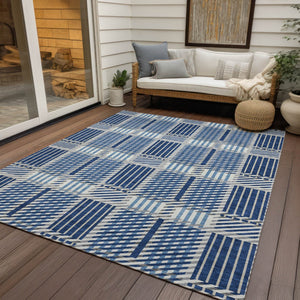 Homeroots 3' Artichoke Green Gray Brown Plaid Washable Area Rug For Indoor Outdoor Spaces, Durable & Stylish 9' X 12' Polyester 597581