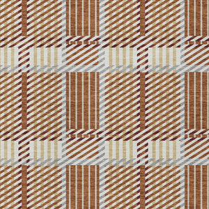 Homeroots 3' Artichoke Green Gray Brown Plaid Washable Area Rug For Indoor Outdoor Spaces, Durable & Stylish 3' X 5' Polyester 597583