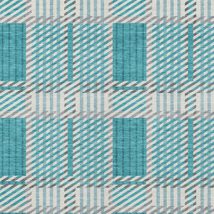 Homeroots 3' Artichoke Green Gray Brown Plaid Washable Area Rug For Indoor Outdoor Spaces, Durable & Stylish 5' X 8' Polyester 597590