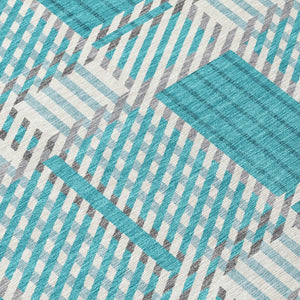 Homeroots 3' Artichoke Green Gray Brown Plaid Washable Area Rug For Indoor Outdoor Spaces, Durable & Stylish 9' X 12' Polyester 597593