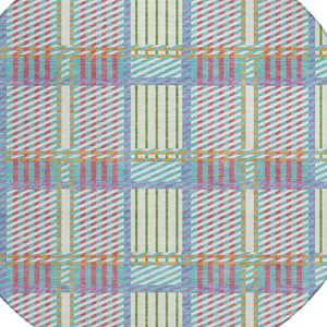 Homeroots 3' Artichoke Green Gray Brown Plaid Washable Area Rug For Indoor Outdoor Spaces, Durable & Stylish 8' Round Polyester 597597