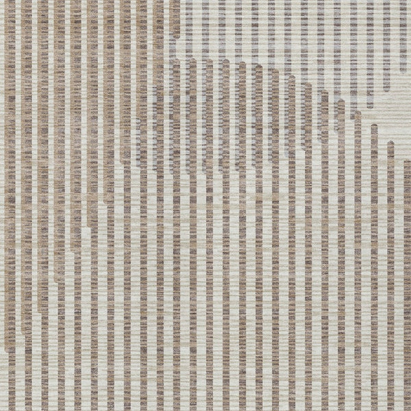 Homeroots 3' Beige And Ivory Geometric Washable Rug - Perfect For Indoor And Outdoor Spaces, Stylish & Durable 9' X 12' Polyester 597605