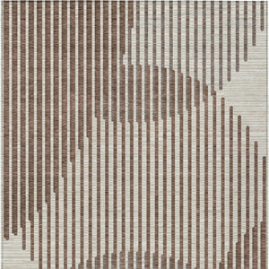 Homeroots 3' Beige And Ivory Geometric Washable Rug - Perfect For Indoor And Outdoor Spaces, Stylish & Durable 8' X 10' Polyester 597610